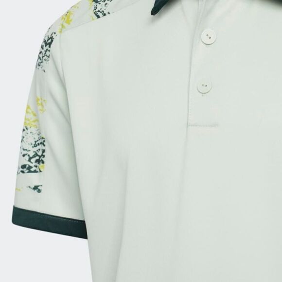 NWT Adidas Printed Colorblock Polo Golf Shirt Mint Green - Picture 3 of 13